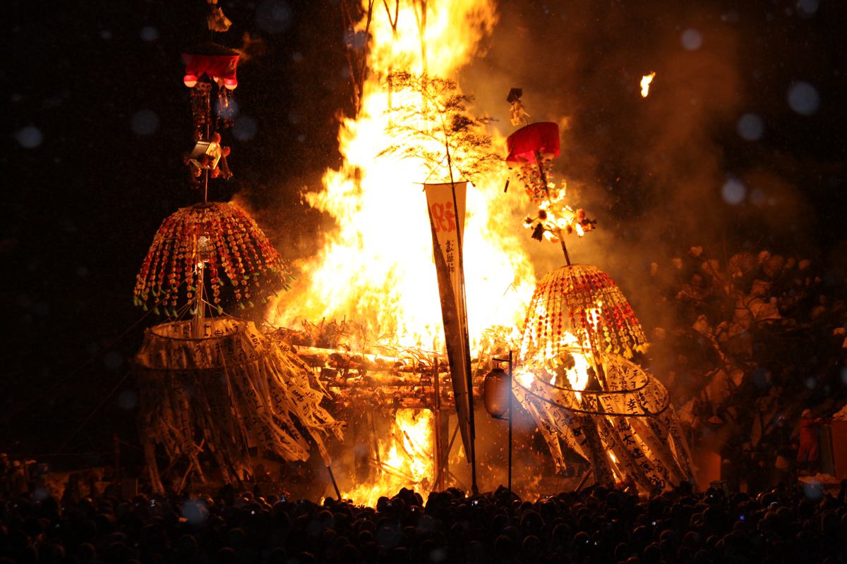 Nozawa Fire Festival Samuraisnow